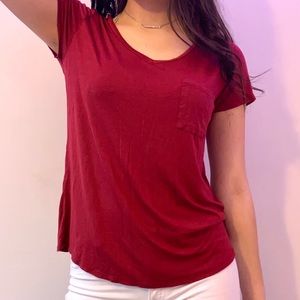 Red relaxed tee